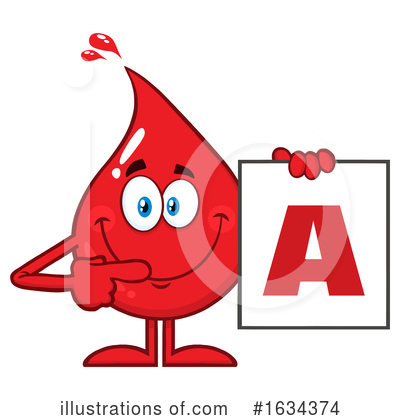 Royalty-Free (RF) Blood Drop Clipart Illustration by Hit Toon - Stock Sample #1634374