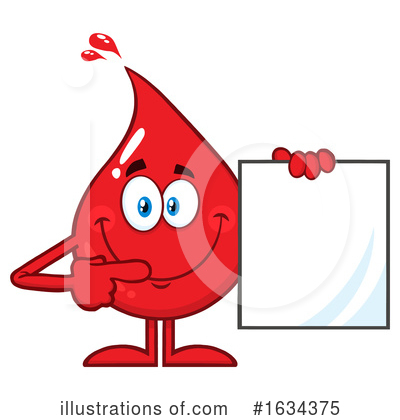 Royalty-Free (RF) Blood Drop Clipart Illustration by Hit Toon - Stock Sample #1634375