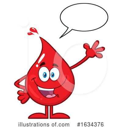 Royalty-Free (RF) Blood Drop Clipart Illustration by Hit Toon - Stock Sample #1634376