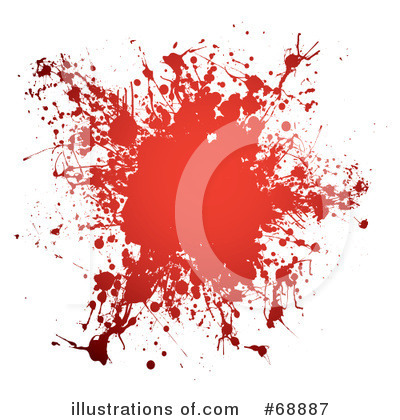 Royalty-Free (RF) Blood Splatter Clipart Illustration by michaeltravers - Stock Sample #68887