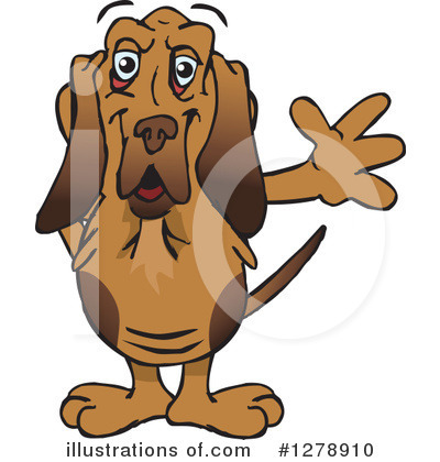 Royalty-Free (RF) Bloodhound Clipart Illustration by Dennis Holmes Designs - Stock Sample #1278910