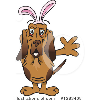 Royalty-Free (RF) Bloodhound Clipart Illustration by Dennis Holmes Designs - Stock Sample #1283408