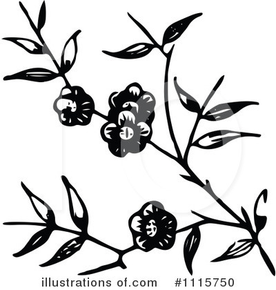 Royalty-Free (RF) Blossoms Clipart Illustration by Prawny Vintage - Stock Sample #1115750