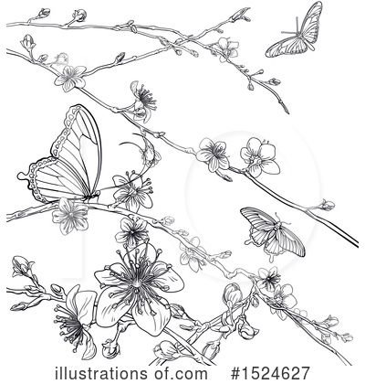 Butterflies Clipart #1524627 by AtStockIllustration