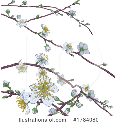 Blossoms Clipart #1784080 by AtStockIllustration