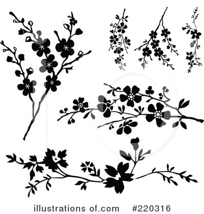 Royalty-Free (RF) Blossoms Clipart Illustration by BestVector - Stock Sample #220316