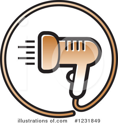 Royalty-Free (RF) Blow Dryer Clipart Illustration by Lal Perera - Stock Sample #1231849