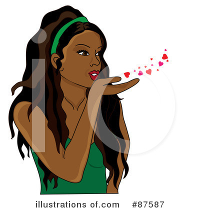 Royalty-Free (RF) Blowing Kisses Clipart Illustration by Pams Clipart - Stock Sample #87587