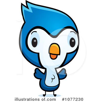 Royalty-Free (RF) Blue Bird Clipart Illustration by Cory Thoman - Stock Sample #1077230