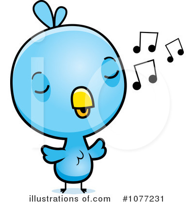 Royalty-Free (RF) Blue Bird Clipart Illustration by Cory Thoman - Stock Sample #1077231