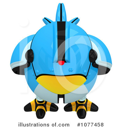 Royalty-Free (RF) Blue Bird Clipart Illustration by Leo Blanchette - Stock Sample #1077458