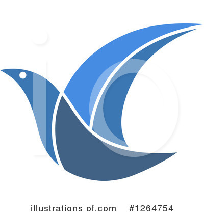 Blue Bird Clipart #1264754 by Vector Tradition SM