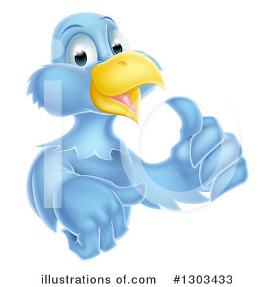 Royalty-Free (RF) Blue Bird Clipart Illustration by AtStockIllustration - Stock Sample #1303433