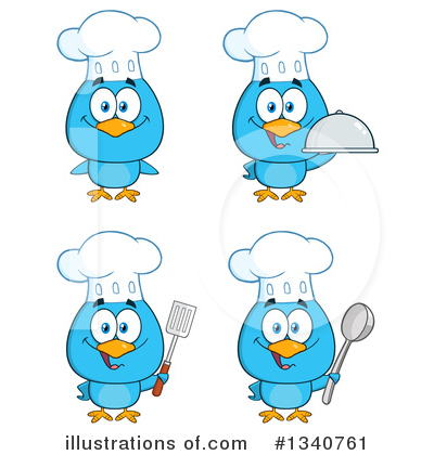 Royalty-Free (RF) Blue Bird Clipart Illustration by Hit Toon - Stock Sample #1340761