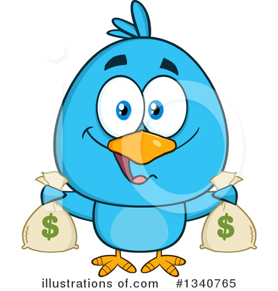 Blue Bird Clipart #1340765 by Hit Toon