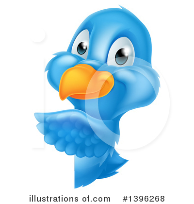 Blue Bird Clipart #1396268 by AtStockIllustration