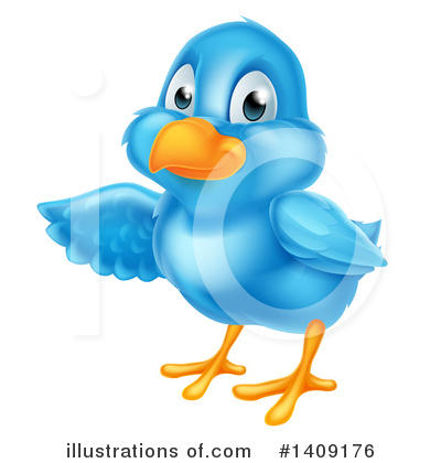 Blue Bird Clipart #1409176 by AtStockIllustration