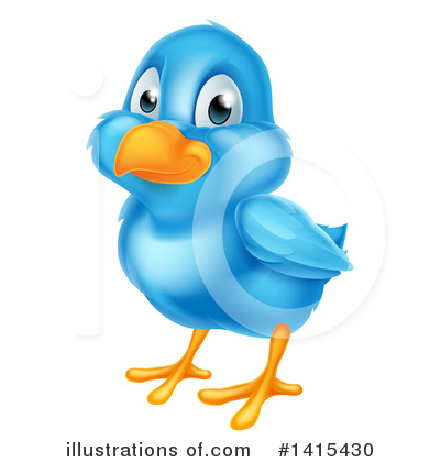 Blue Bird Clipart #1415430 by AtStockIllustration