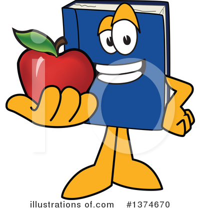 Royalty-Free (RF) Blue Book Clipart Illustration by Mascot Junction - Stock Sample #1374670