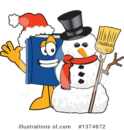 Royalty-Free (RF) Blue Book Clipart Illustration by Mascot Junction - Stock Sample #1374672