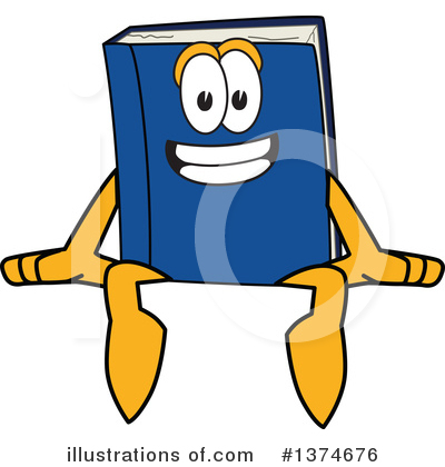 Royalty-Free (RF) Blue Book Clipart Illustration by Mascot Junction - Stock Sample #1374676