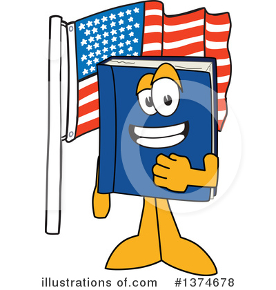 Royalty-Free (RF) Blue Book Clipart Illustration by Mascot Junction - Stock Sample #1374678