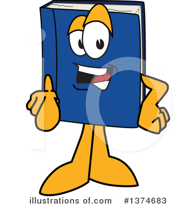 Royalty-Free (RF) Blue Book Clipart Illustration by Mascot Junction - Stock Sample #1374683