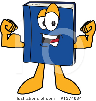 Royalty-Free (RF) Blue Book Clipart Illustration by Mascot Junction - Stock Sample #1374684
