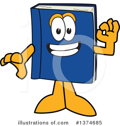 Royalty-Free (RF) Blue Book Clipart Illustration by Mascot Junction - Stock Sample #1374685