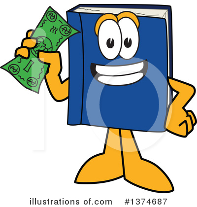 Royalty-Free (RF) Blue Book Clipart Illustration by Mascot Junction - Stock Sample #1374687