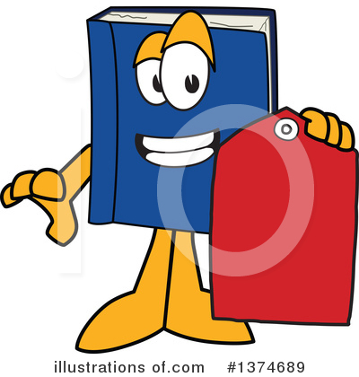 Royalty-Free (RF) Blue Book Clipart Illustration by Mascot Junction - Stock Sample #1374689