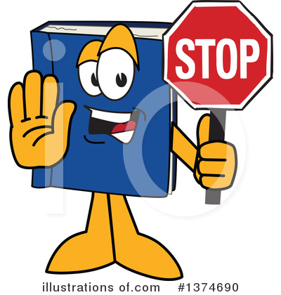 Royalty-Free (RF) Blue Book Clipart Illustration by Mascot Junction - Stock Sample #1374690