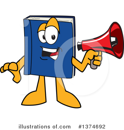 Royalty-Free (RF) Blue Book Clipart Illustration by Mascot Junction - Stock Sample #1374692