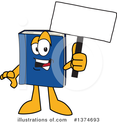 Blue Book Clipart #1374693 by Mascot Junction
