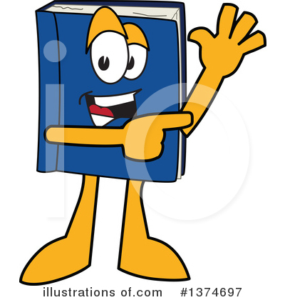 Royalty-Free (RF) Blue Book Clipart Illustration by Mascot Junction - Stock Sample #1374697