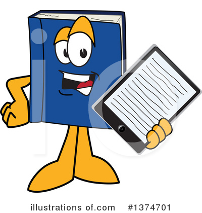 Royalty-Free (RF) Blue Book Clipart Illustration by Mascot Junction - Stock Sample #1374701