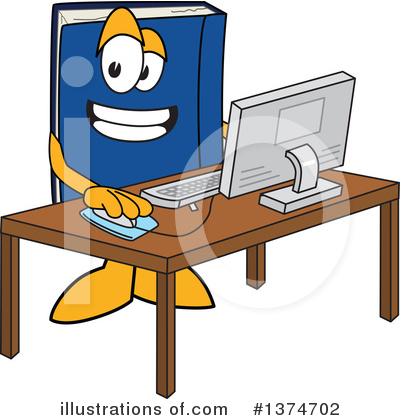 Blue Book Clipart #1374702 by Mascot Junction