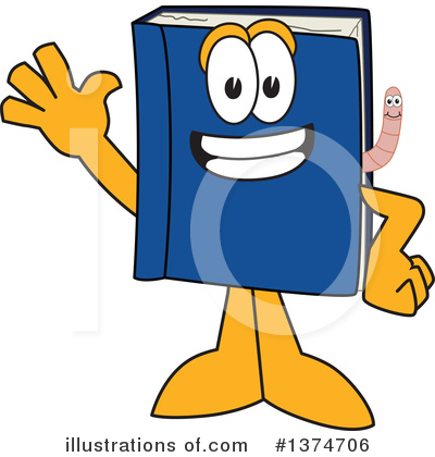 Royalty-Free (RF) Blue Book Clipart Illustration by Mascot Junction - Stock Sample #1374706
