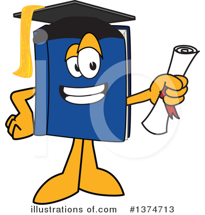 Royalty-Free (RF) Blue Book Clipart Illustration by Mascot Junction - Stock Sample #1374713