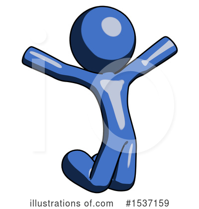 Royalty-Free (RF) Blue Design Mascot Clipart Illustration by Leo Blanchette - Stock Sample #1537159