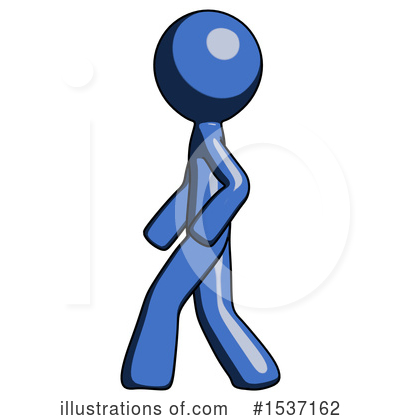 Royalty-Free (RF) Blue Design Mascot Clipart Illustration by Leo Blanchette - Stock Sample #1537162