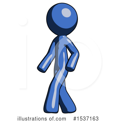 Royalty-Free (RF) Blue Design Mascot Clipart Illustration by Leo Blanchette - Stock Sample #1537163