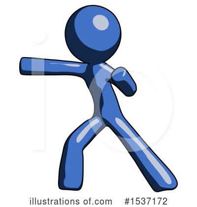 Royalty-Free (RF) Blue Design Mascot Clipart Illustration by Leo Blanchette - Stock Sample #1537172