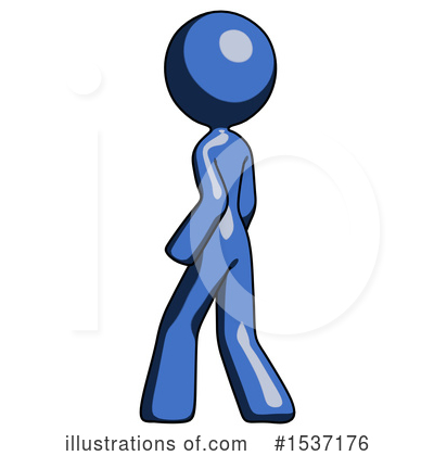 Royalty-Free (RF) Blue Design Mascot Clipart Illustration by Leo Blanchette - Stock Sample #1537176