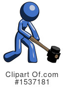 Blue Design Mascot Clipart #1537181 by Leo Blanchette