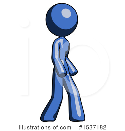 Royalty-Free (RF) Blue Design Mascot Clipart Illustration by Leo Blanchette - Stock Sample #1537182
