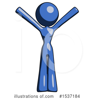 Royalty-Free (RF) Blue Design Mascot Clipart Illustration by Leo Blanchette - Stock Sample #1537184