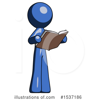 Royalty-Free (RF) Blue Design Mascot Clipart Illustration by Leo Blanchette - Stock Sample #1537186