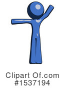 Blue Design Mascot Clipart #1537194 by Leo Blanchette