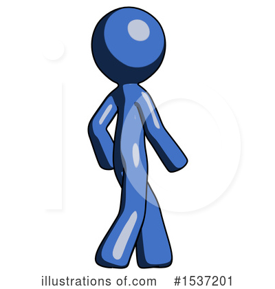 Royalty-Free (RF) Blue Design Mascot Clipart Illustration by Leo Blanchette - Stock Sample #1537201